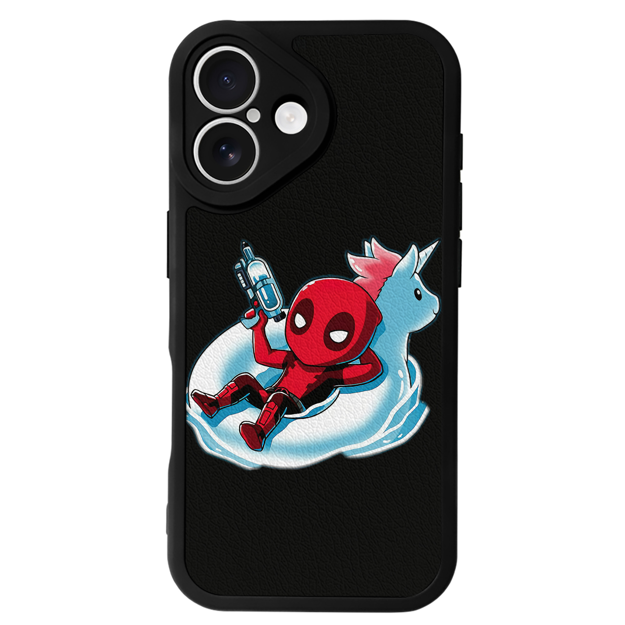 （画像用） Deadpool デッドプール 【iPhone 16シリーズ対応】シリコンスマホケース（レザー調） 材質：シリコン